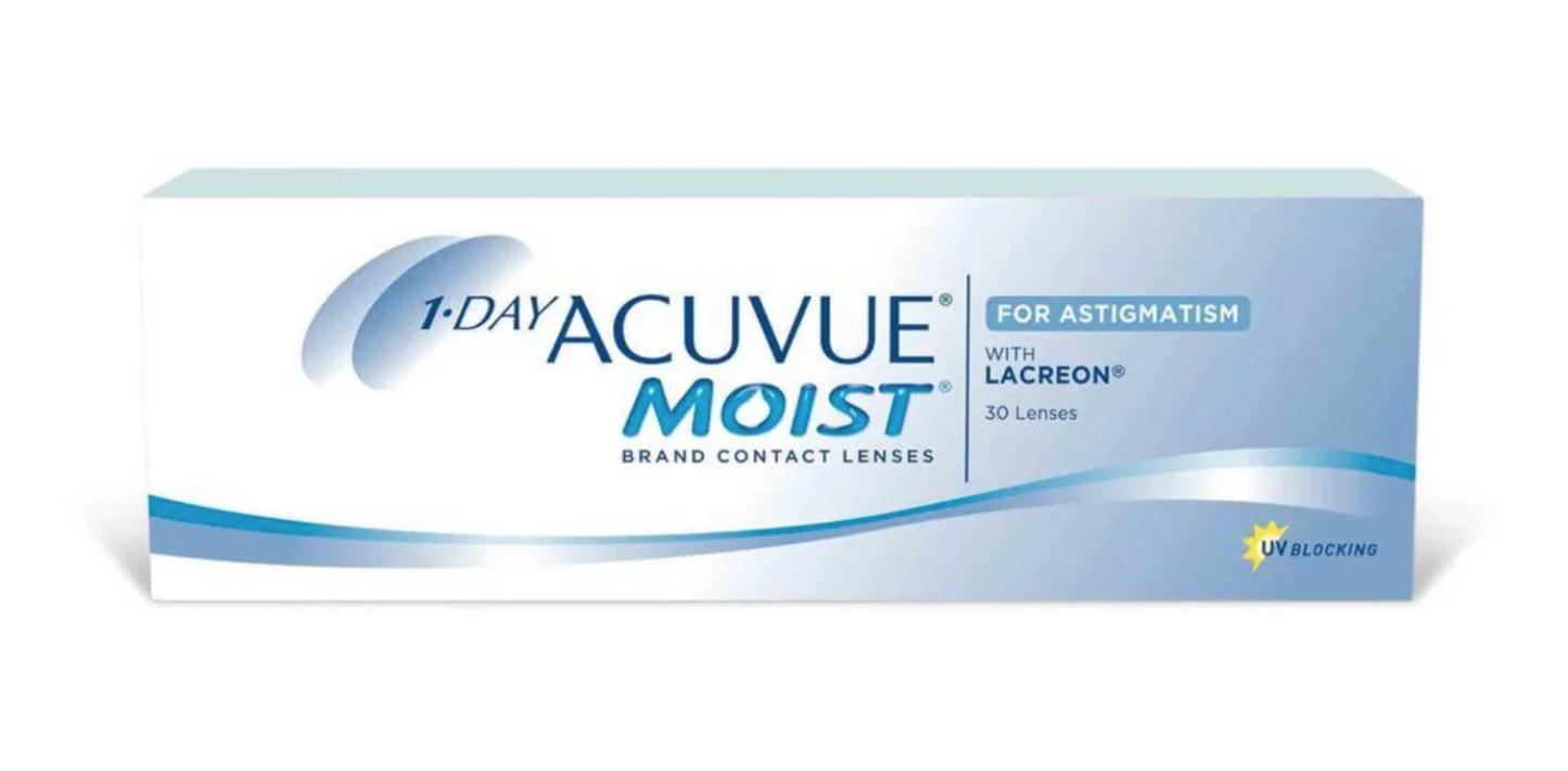 Johnson & Johnson Contact Lenses Acuvue Moist For Astigmatism (30 Lenses Box)