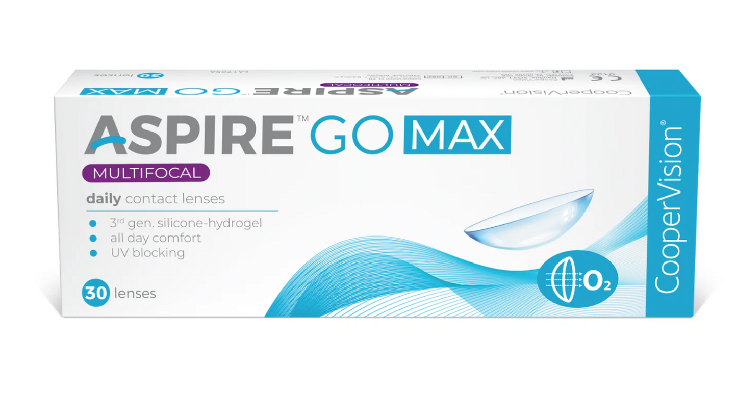 Cooper Vision Contact Lenses Aspire GO MAX Multifocal (30 Lenses Box)