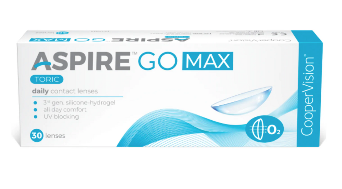 Cooper Vision Contact Lenses Aspire GO MAX Toric (30 Lenses Box)