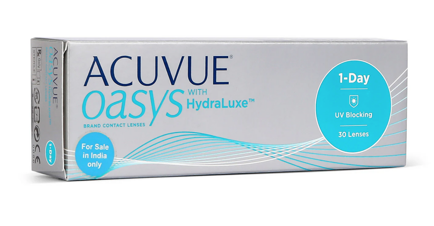 Johnson & Johnson Contact Lenses 1-Day Acuvue OASYS With HydraLuxe Technology (30 Lenses Box)
