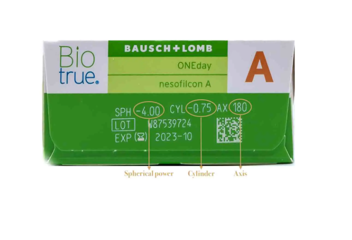 Bausch And Lomb Bio True One Day for Astigmatism (30 Lenses) Box