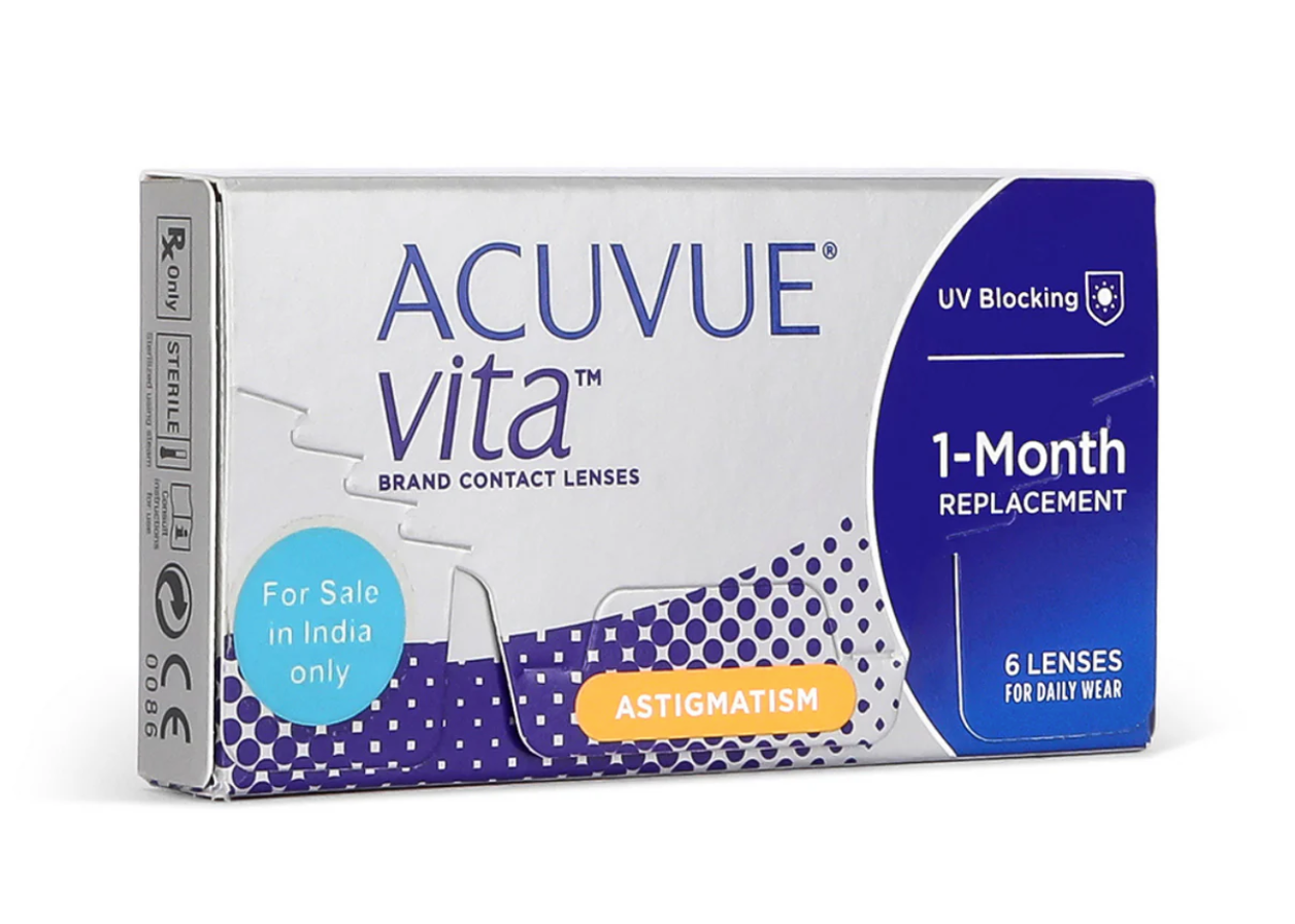 Johnson & Johnson Contact Lenses Acuvue Vita For Astigmatism (6 Lenses Box)